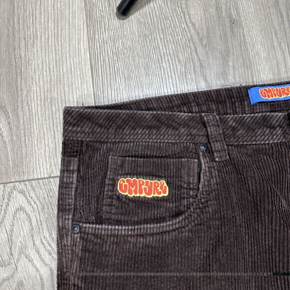 Empyre Pants 36 Mens Brown Chunky Corduroy 5-Pocket Relaxed Fit Baggy Skate - Picture 4 of 7